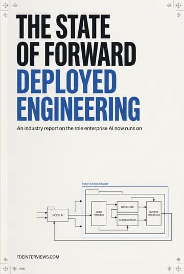 Cover of The State of Forward Deployed Engineering 2026, an industry report from FDEInterviews.com.